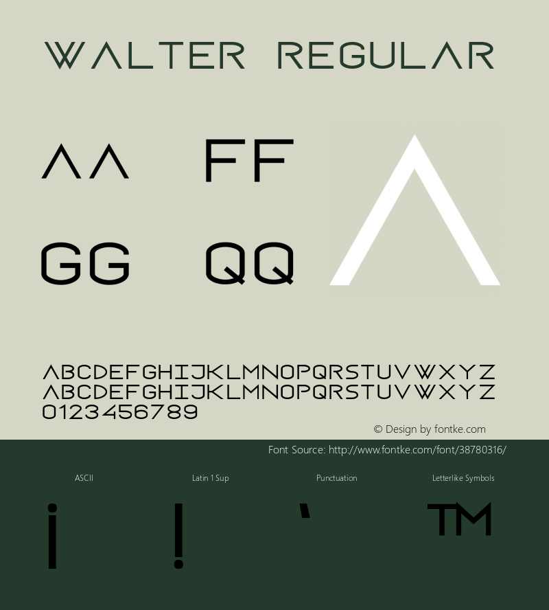 Walter Regular Version 1.000图片样张