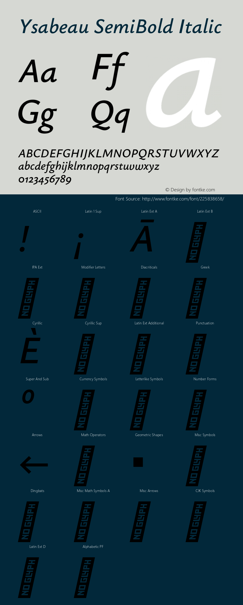 Ysabeau SemiBold Italic Version 1.002;FEAKit 1.0图片样张