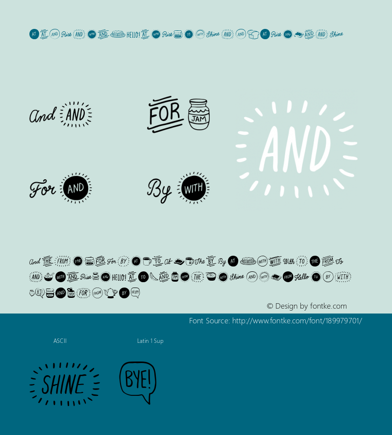 ☞Rise and Shine Extras Version 1.000;com.myfonts.easy.indie-type.rise-and-shine.extra.wfkit2.version.4cu4图片样张