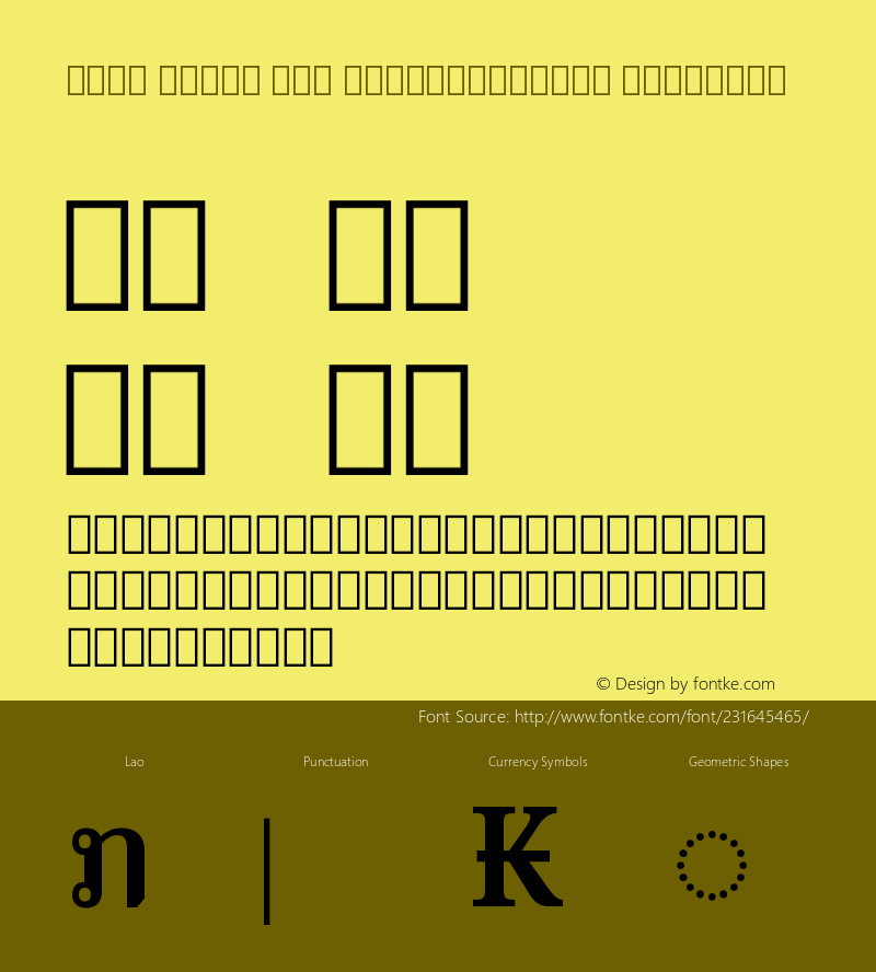 Noto Serif Lao SemiCondensed SemiBold Version 2.000图片样张