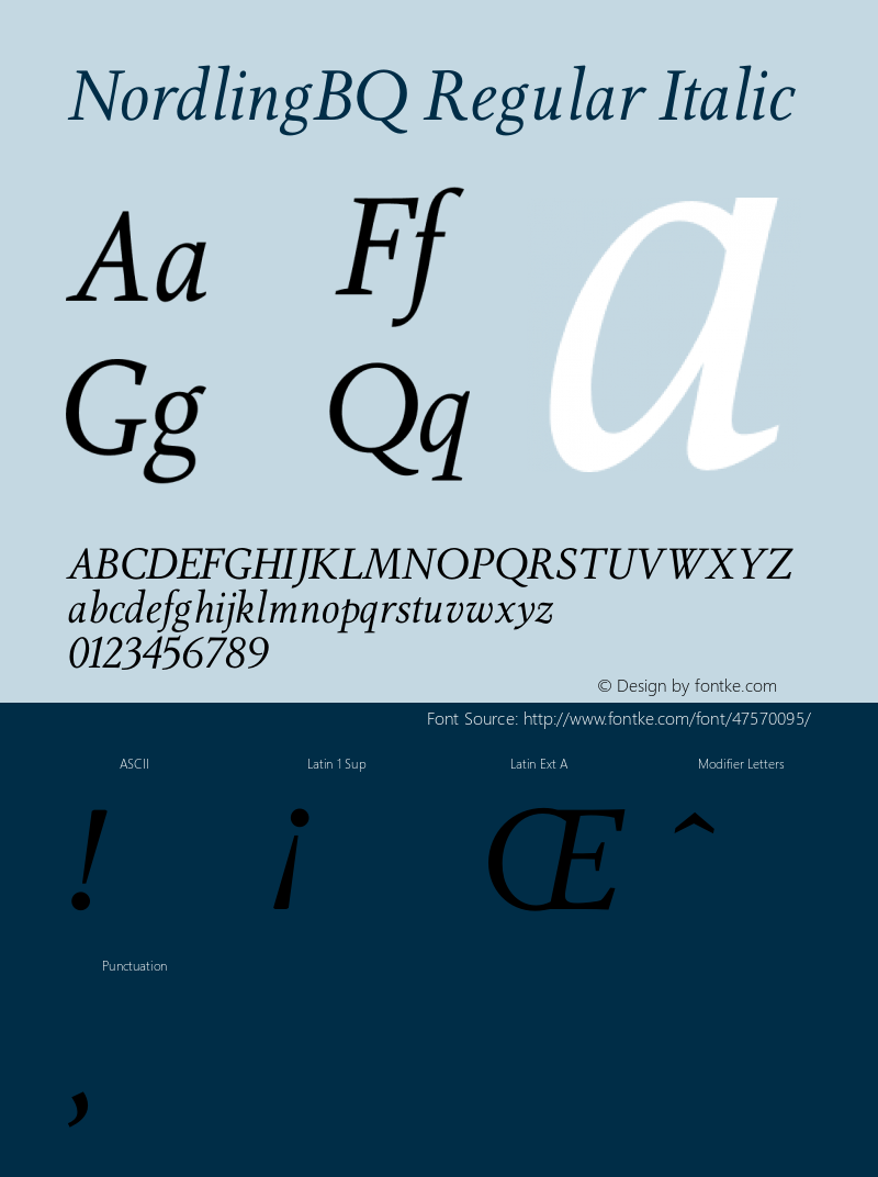 NordlingBQ-RegularItalic 001.001图片样张