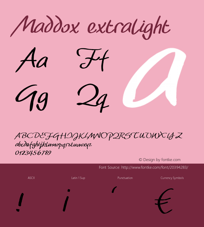 Maddox ExtraLight Version 001.000图片样张
