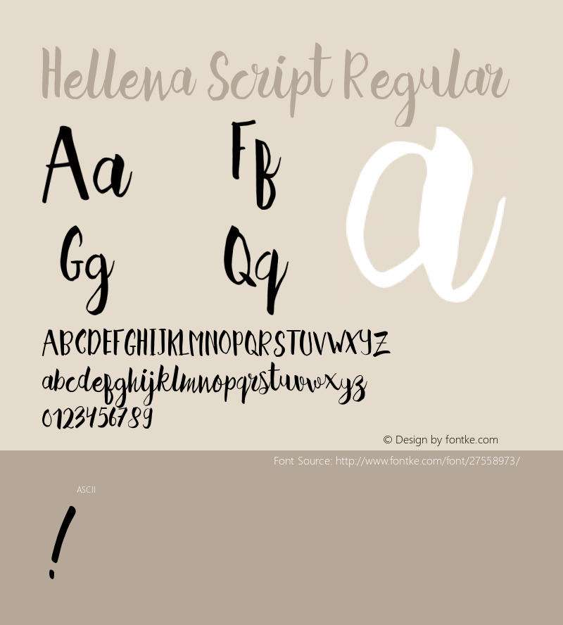 Hellena Script Version 1.000图片样张