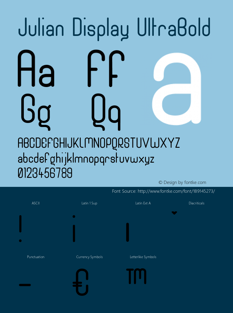 Julian Display UltraBold Version 1.000图片样张