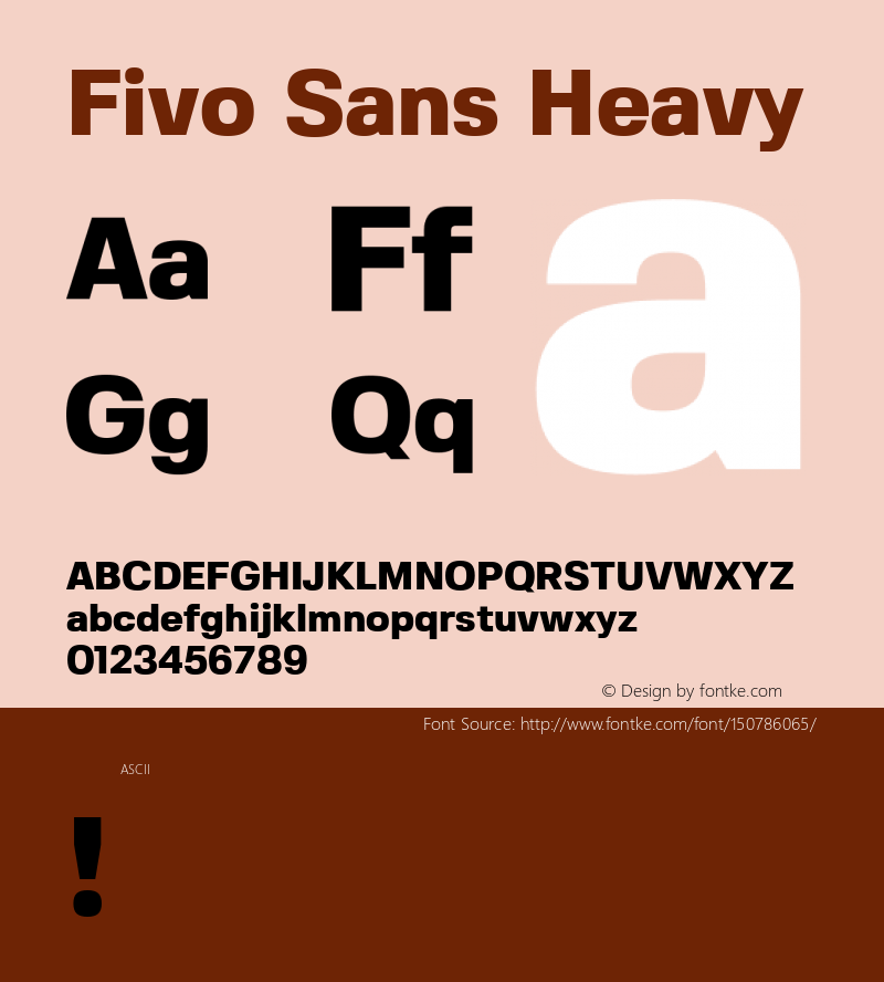 FivoSans-Heavy 1.0; ttfautohint (v1.4.1)图片样张