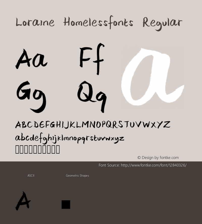 Loraine Homelessfonts Regular Version 1.0图片样张