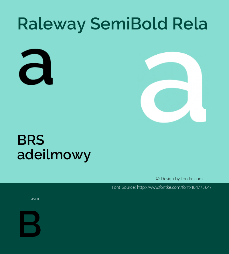 Raleway SemiBold Regular Version 3.000g; ttfautohint (v1.5) -l 8 -r 28 -G 28 -x 14 -D latn -f cyrl -w G -c -X 