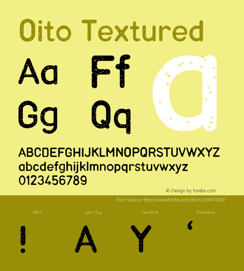 Oito Textured Version 1.003;Fontself Maker 3.5.1图片样张