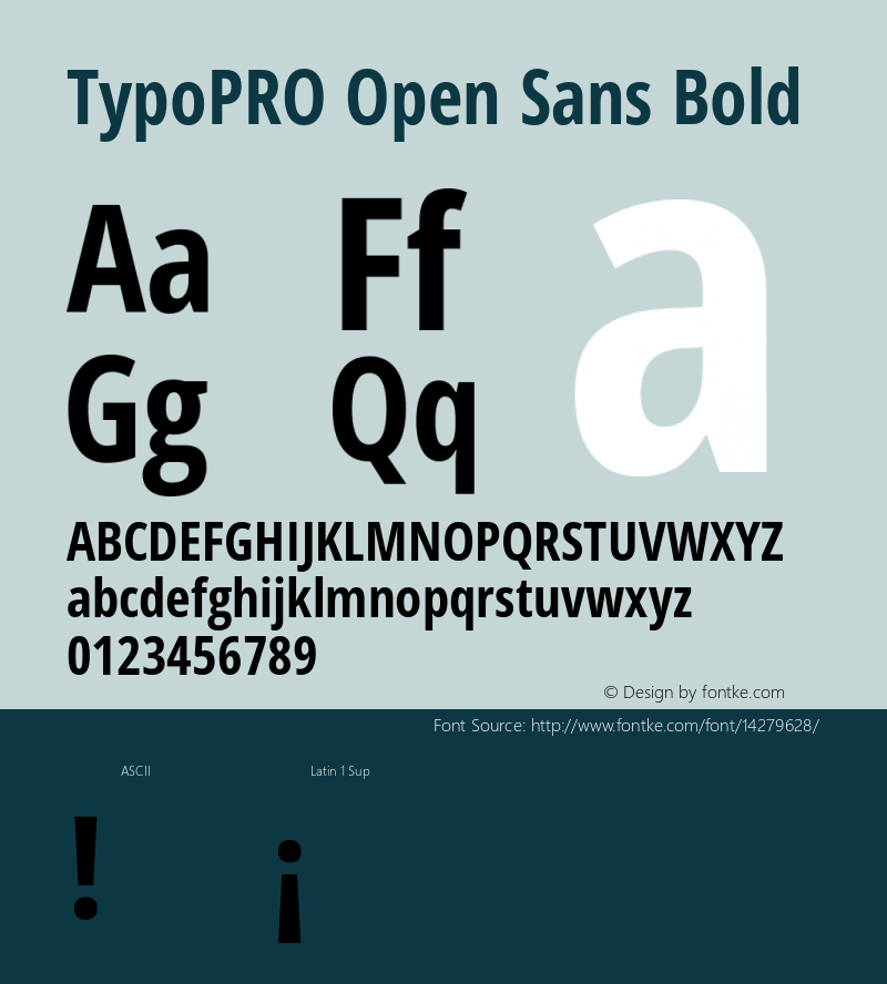 TypoPRO Open Sans Bold Version 1.11图片样张