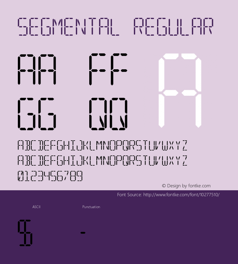 Segmental Regular Version 1.000图片样张