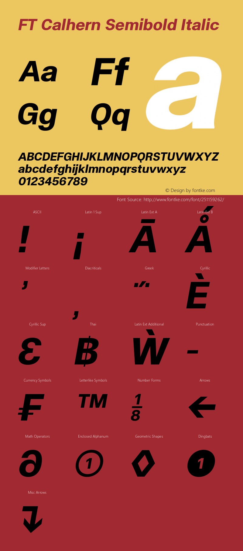 FT Calhern Semibold Italic Version 1.001;Glyphs 3.1.2 (3151)图片样张