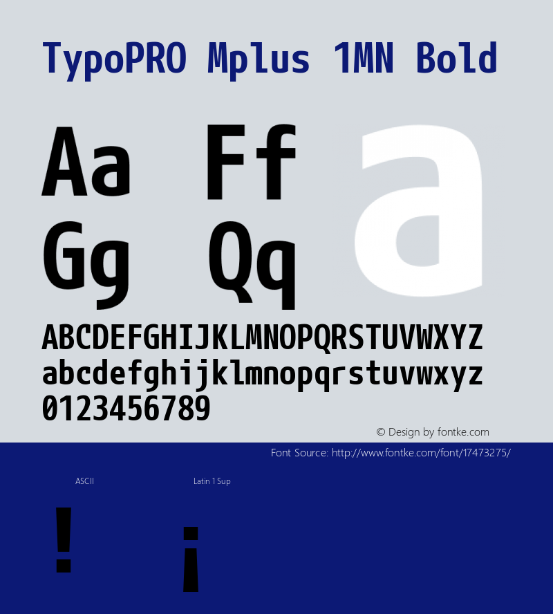 TypoPRO Mplus 1MN Bold Version 1.059图片样张