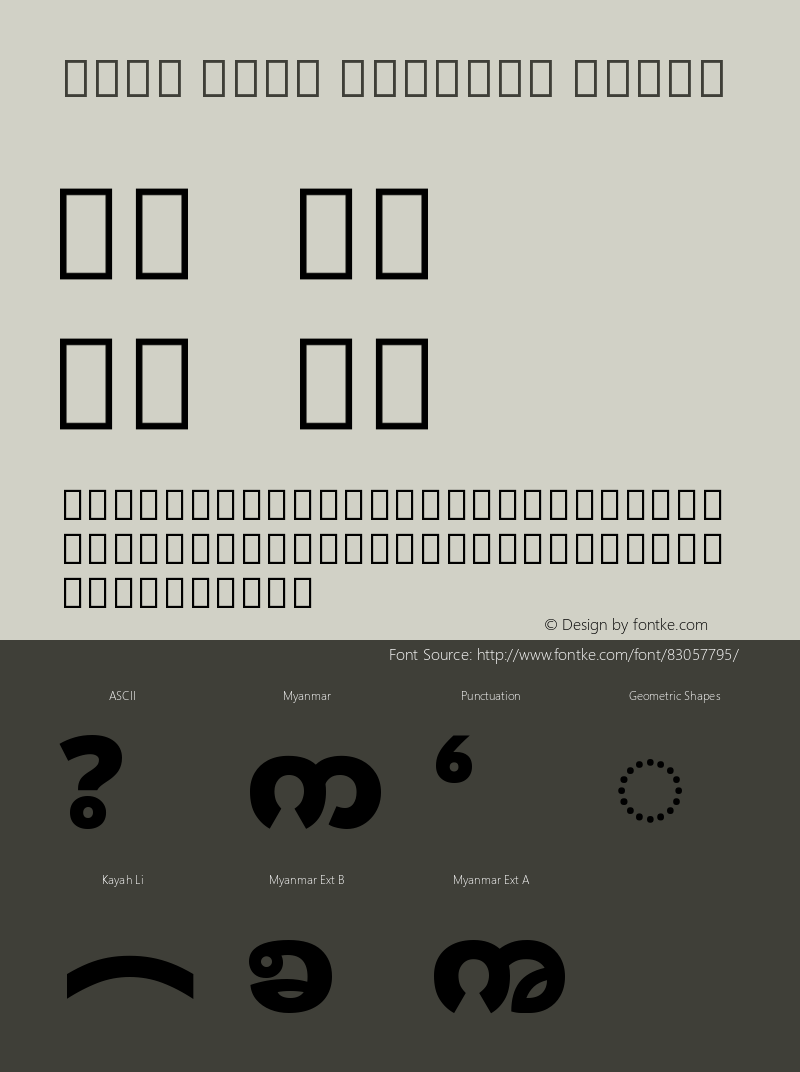 Noto Sans Zawgyi SemiBold 14.0d4e1图片样张