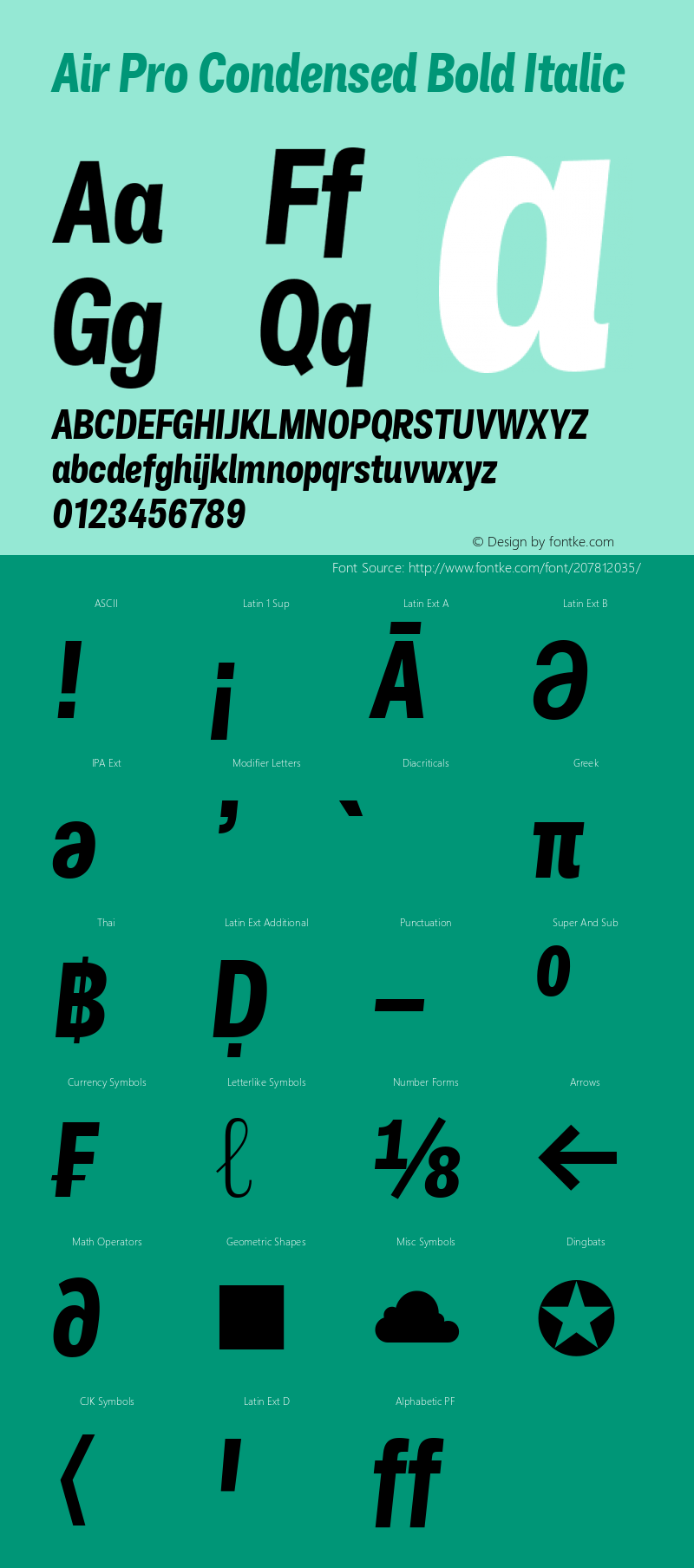 Air Pro Condensed Bold Italic Version 1.000;hotconv 1.0.109;makeotfexe 2.5.65596图片样张