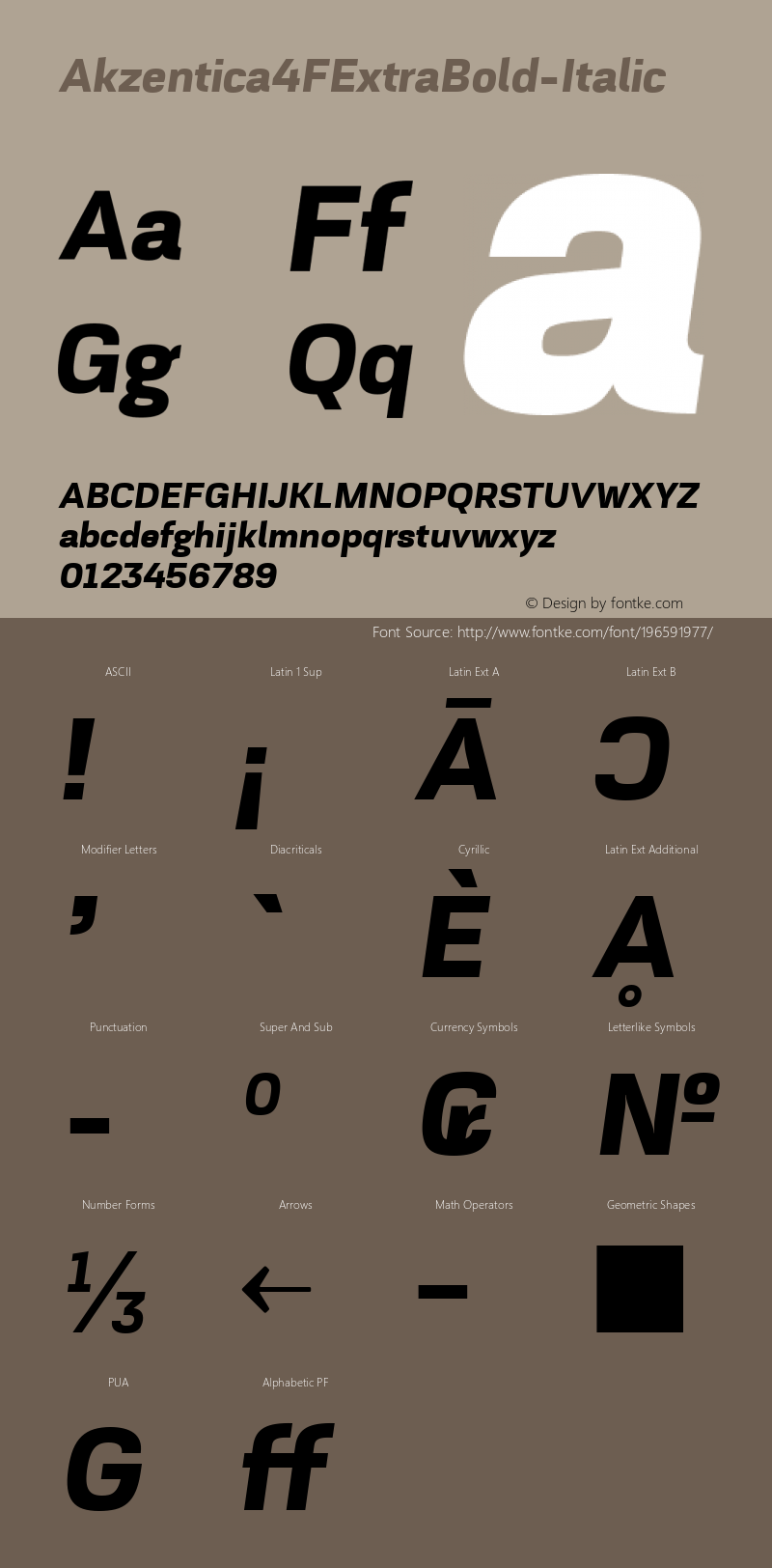 ☞Akzentica 4F ExtraBold Italic 1.0;com.myfonts.easy.4thfebruary.akzentica-4f.ex-bold-italic.wfkit2.version.3RLZ图片样张