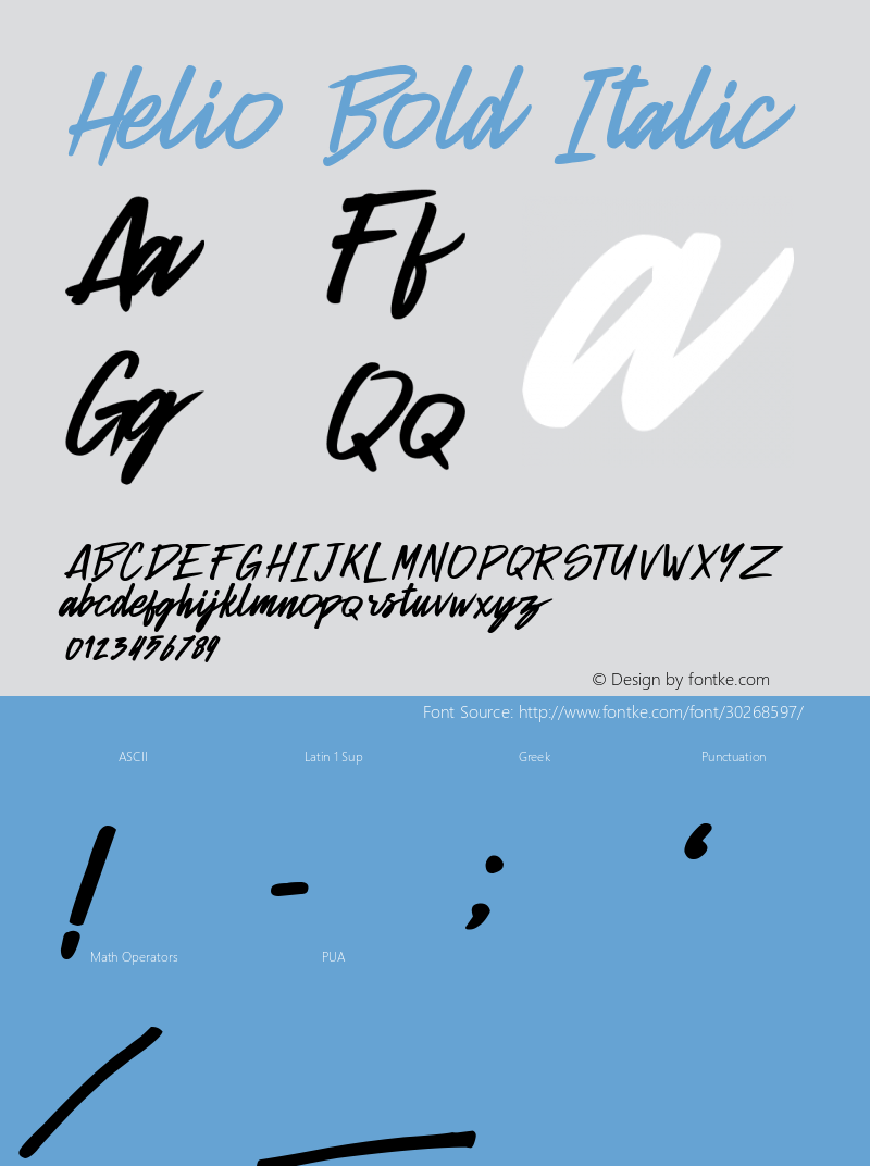 Helio Bold Italic Version 1.00;May 14, 2019;FontCreator 11.5.0.2430 32-bit图片样张