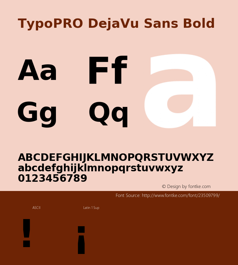 TypoPRO DejaVu Sans Bold Version 2.37图片样张