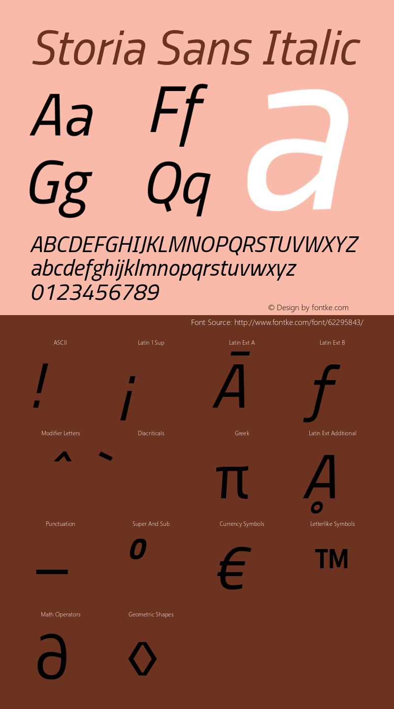 Storia Sans Italic Version 60.001;April 27, 2020;FontCreator 12.0.0.2522 64-bit图片样张