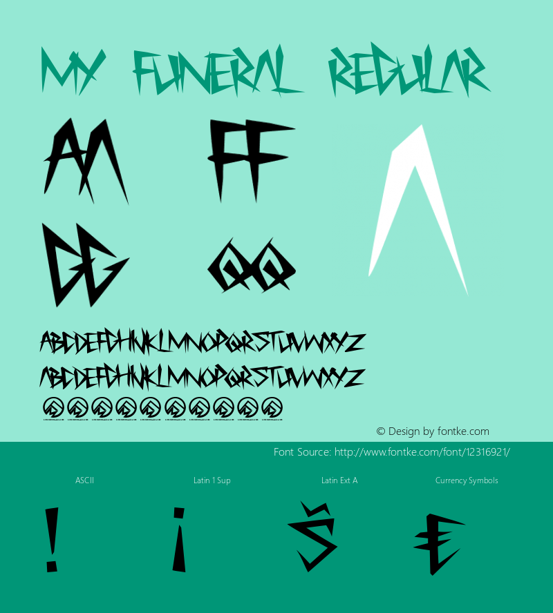 My Funeral Regular Version 1.000图片样张