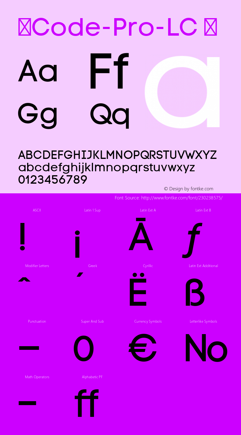☞Code-Pro-LC Version 1.003;com.myfonts.font-fabric.code-pro.lc.wfkit2.f8dH图片样张