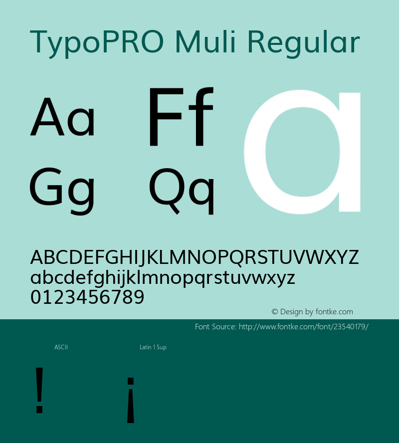TypoPRO Muli Version 2; ttfautohint (v1.00rc1.6-4cba) -l 8 -r 50 -G 200 -x 0 -D latn -f none -w G图片样张