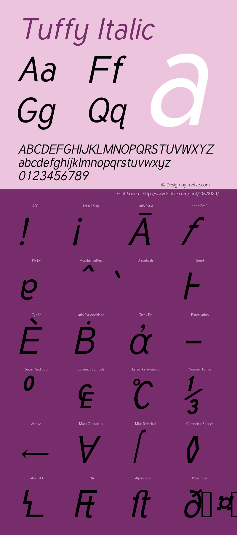 Tuffy Italic Version 001.271图片样张