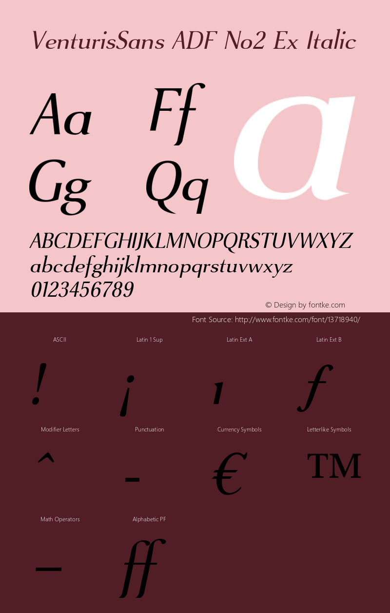 VenturisSans ADF No2 Ex Italic Version 1.005图片样张