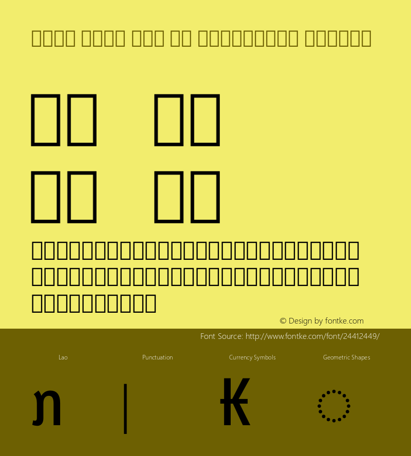 Noto Sans Lao UI Condensed Medium Version 2.000图片样张