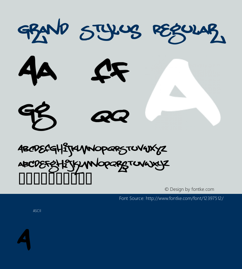 Grand Stylus Regular 2001; 1.0, initial release图片样张