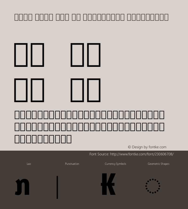 Noto Sans Lao UI Condensed ExtraBold Version 2.000图片样张