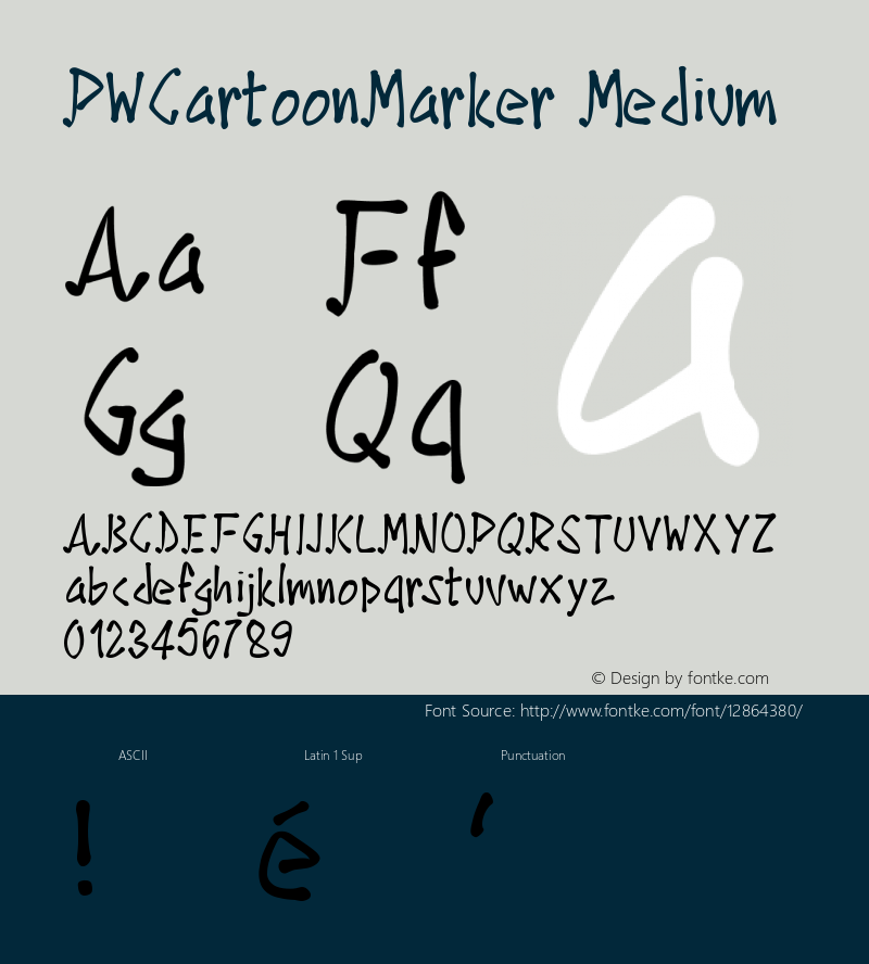 PWCartoonMarker Medium Version 001.000图片样张