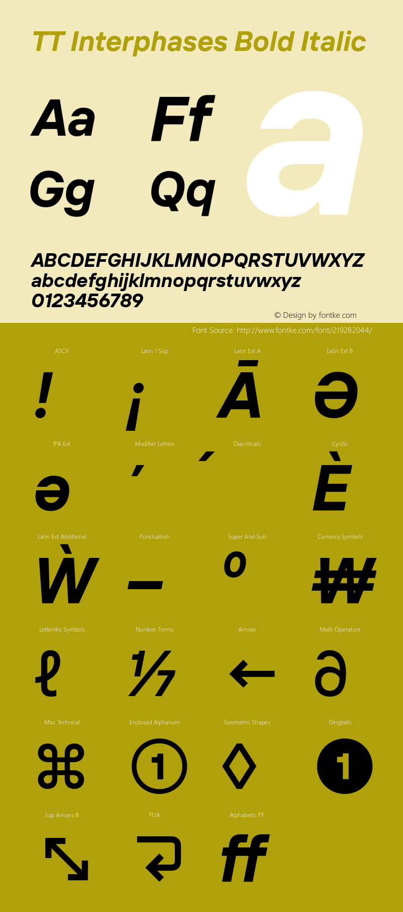 TT Interphases Bold Italic Version 1.030图片样张