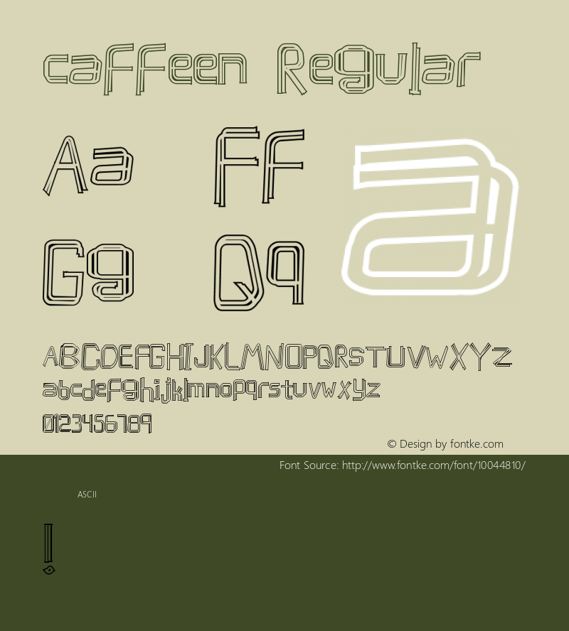 caffeen Regular Unknown图片样张