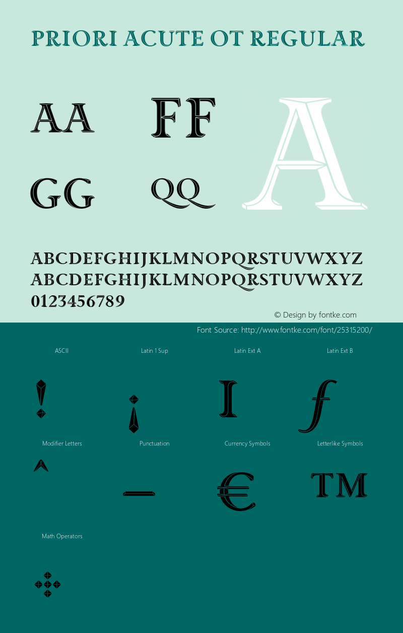 Priori Acute OT Serif Version 1.000;PS 001.000;hotconv 1.0.38图片样张
