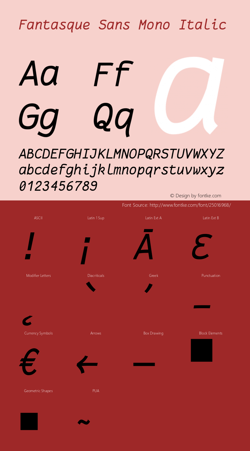 Fantasque Sans Mono Regular Italic Version 1.6.5图片样张