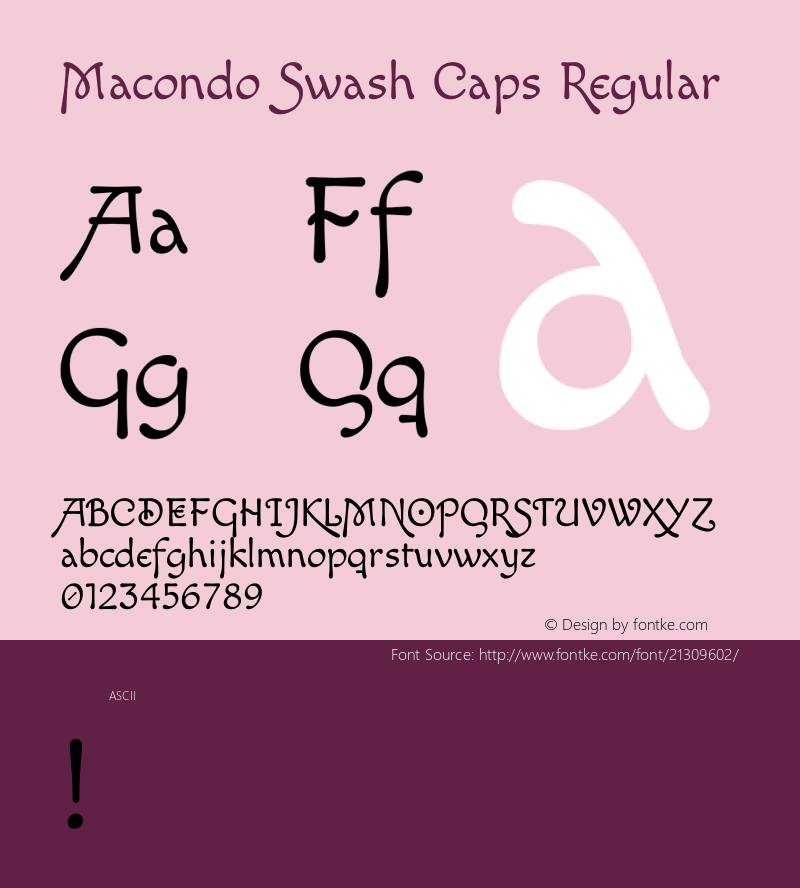 Macondo Swash Caps Regular 图片样张