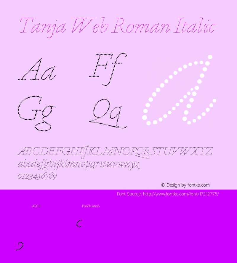 Tanja Web Roman Italic Version 1.1 2016图片样张