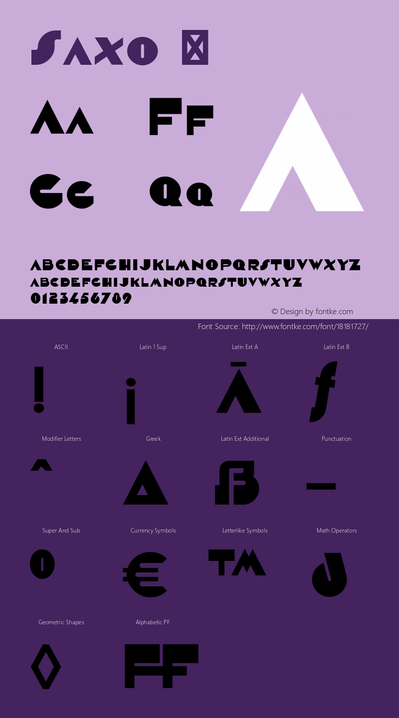 Saxo ☞ Version 1.000;com.myfonts.eurotypo.saxo.regular.wfkit2.3REF图片样张