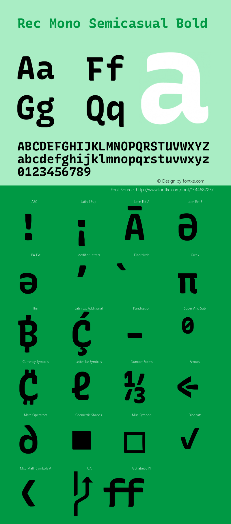 Rec Mono Semicasual Bold Version 1.070图片样张