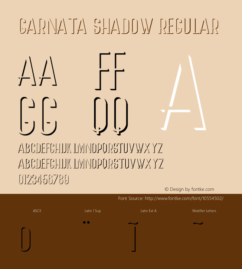 Garnata Shadow Regular Version 1.000图片样张
