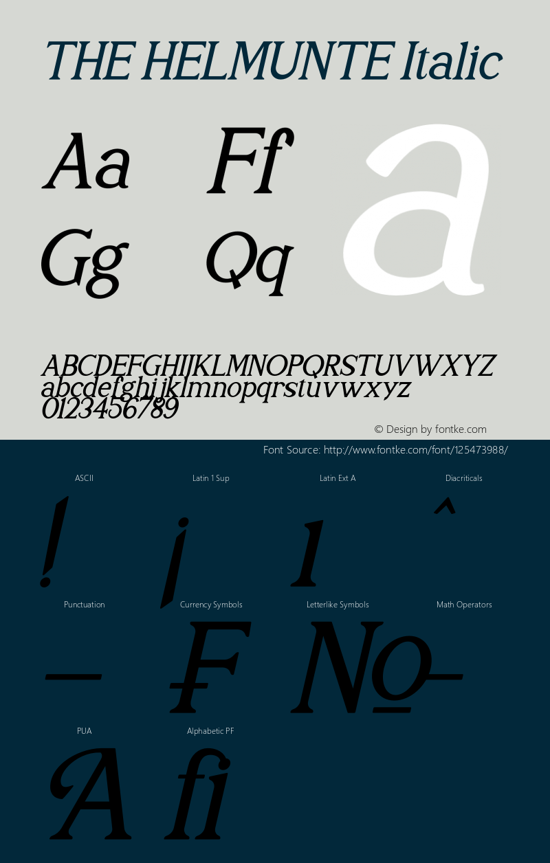 THE HELMUNTE Italic Version 1.00;March 15, 2021;FontCreator 13.0.0.2683 64-bit图片样张