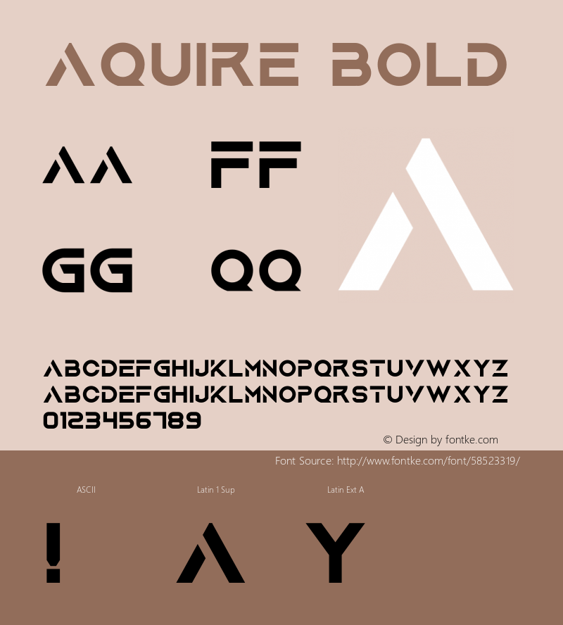 Aquire Bold Version 1.033;Fontself Maker 3.5.0图片样张
