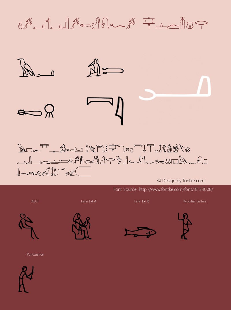 PharaohGlyph Medium Version Altsys Fontographer图片样张