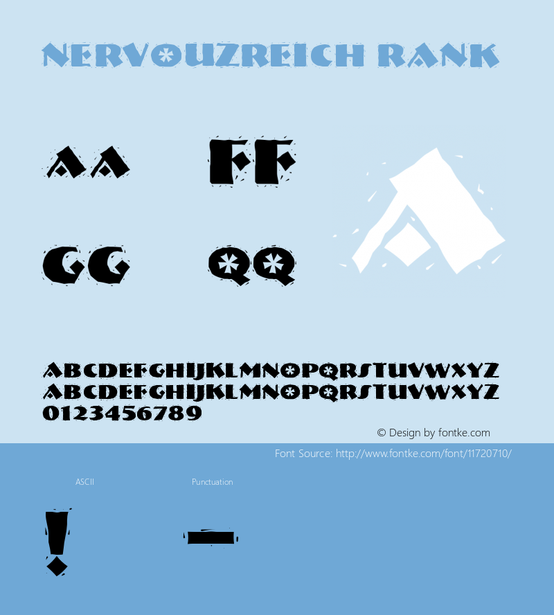 NervouzReich Rank Version Altsys Fontographer图片样张