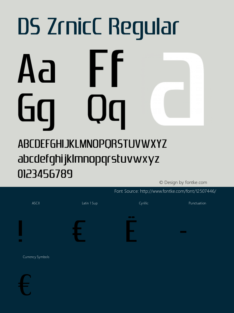 DS ZrnicC Regular OTF 1.0;PS 001.001;Core 116;AOCW 1.0 161图片样张