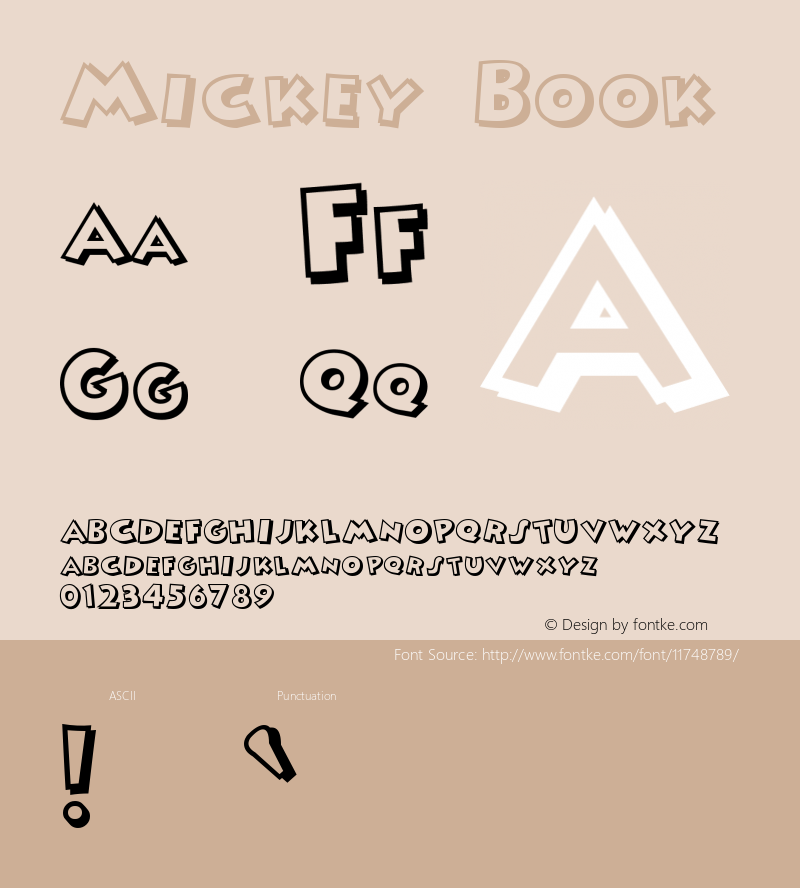 Mickey Book Version Altsys Fontographer图片样张