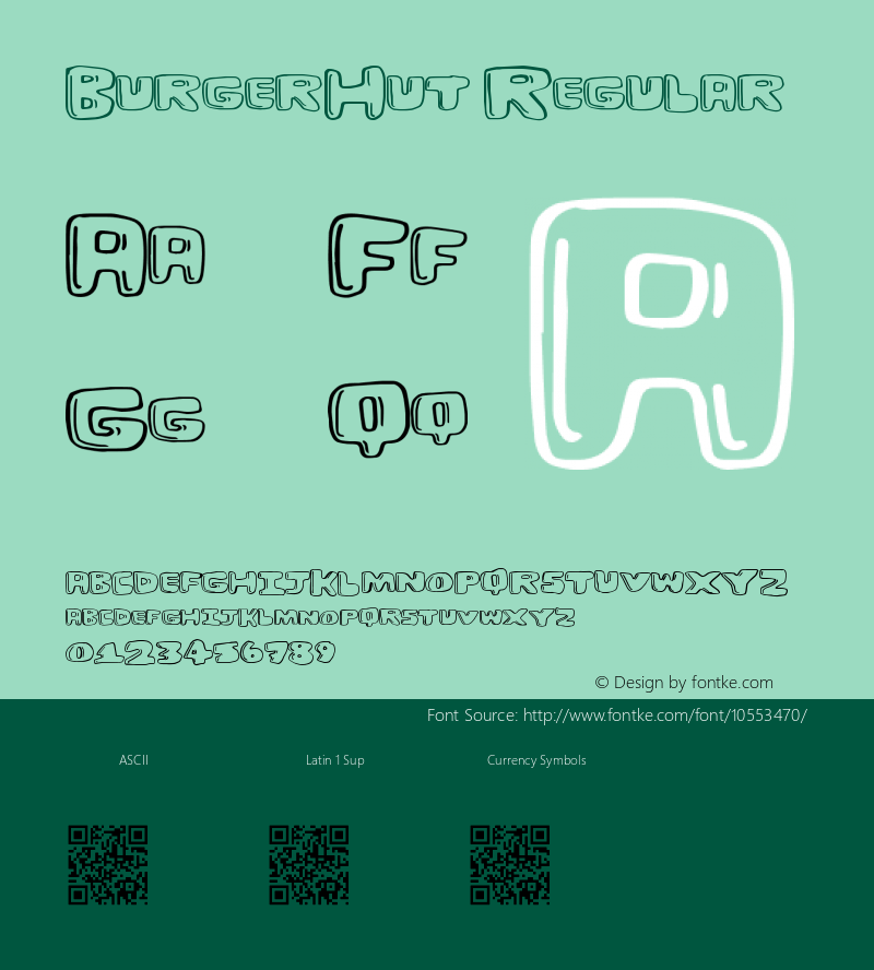 BurgerHut Regular Version 1.00 April 21, 2014, initial release图片样张