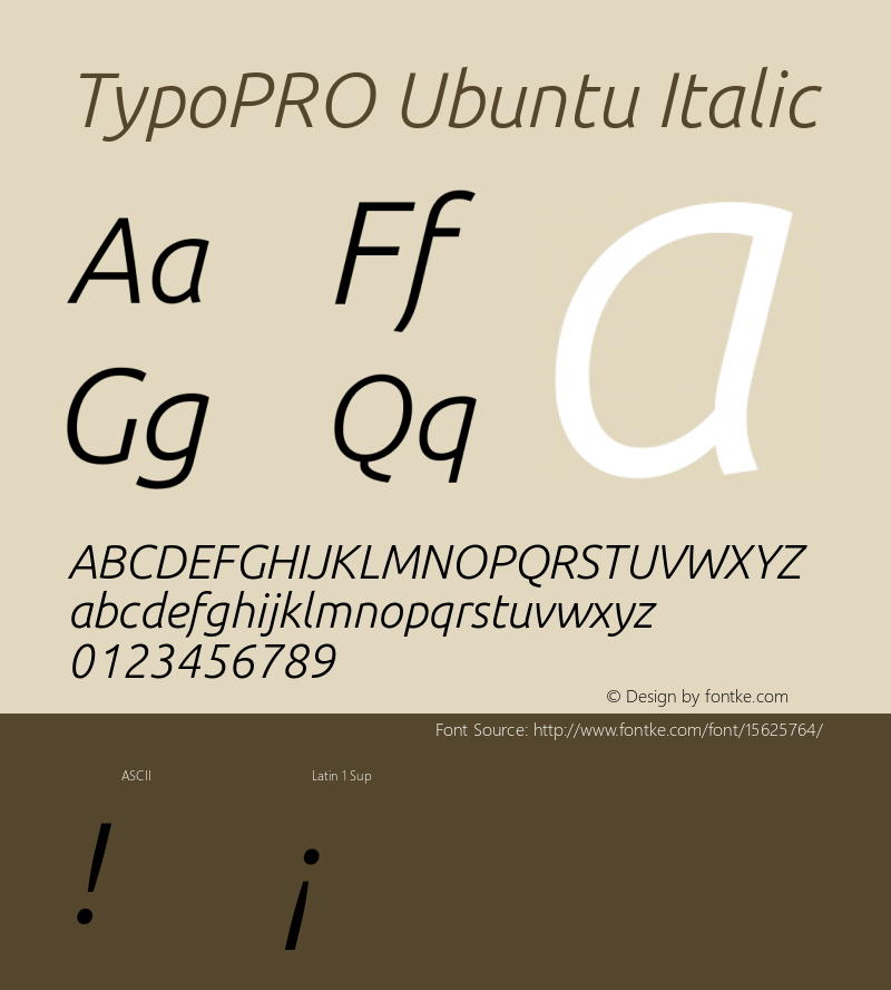 TypoPRO Ubuntu Italic 0.83图片样张