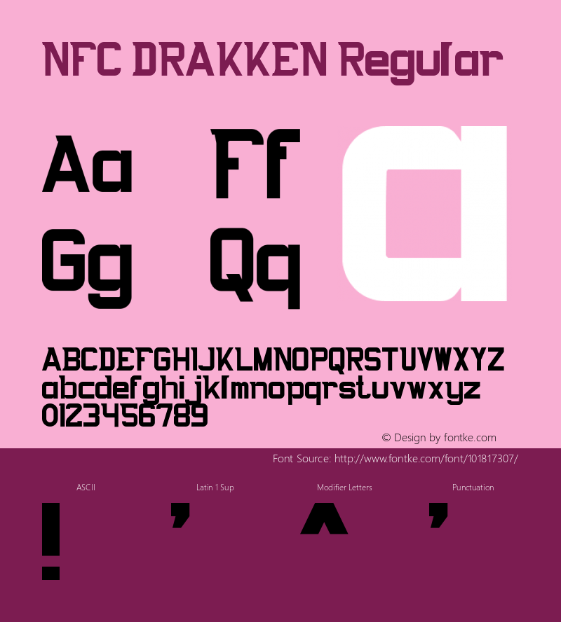 NFC DRAKKEN Regular Version 1.000图片样张