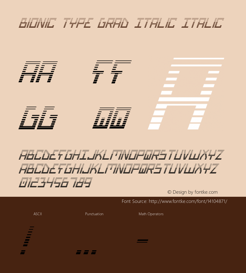 Bionic Type Grad Italic Italic Version 1图片样张